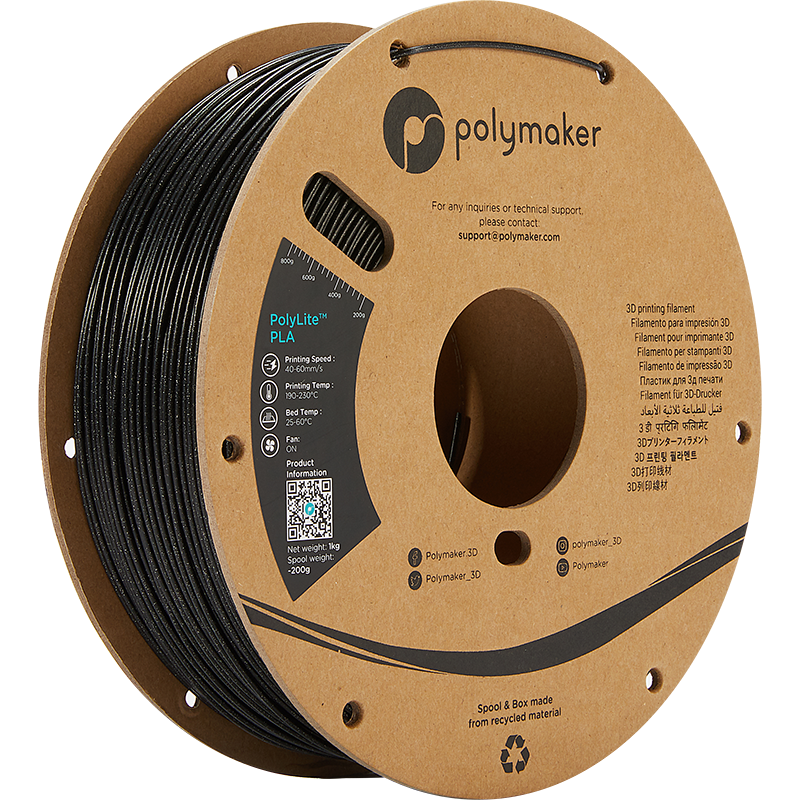 PolyLite™ PLA filament featuring Jamfree™ Technology
