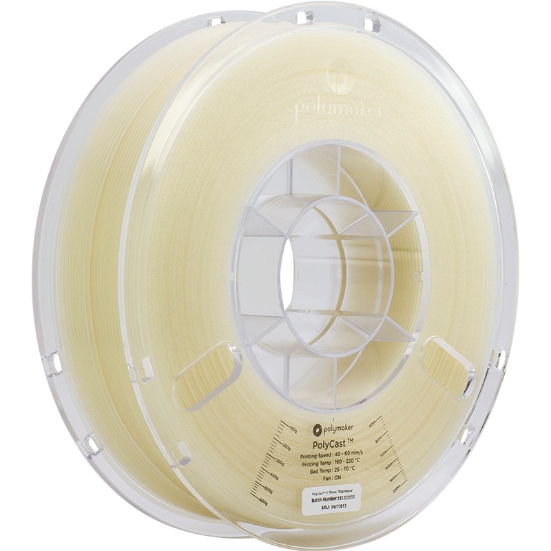 Polymaker PolyCast™ PVB Filament featuring Ash-Free™ Technology