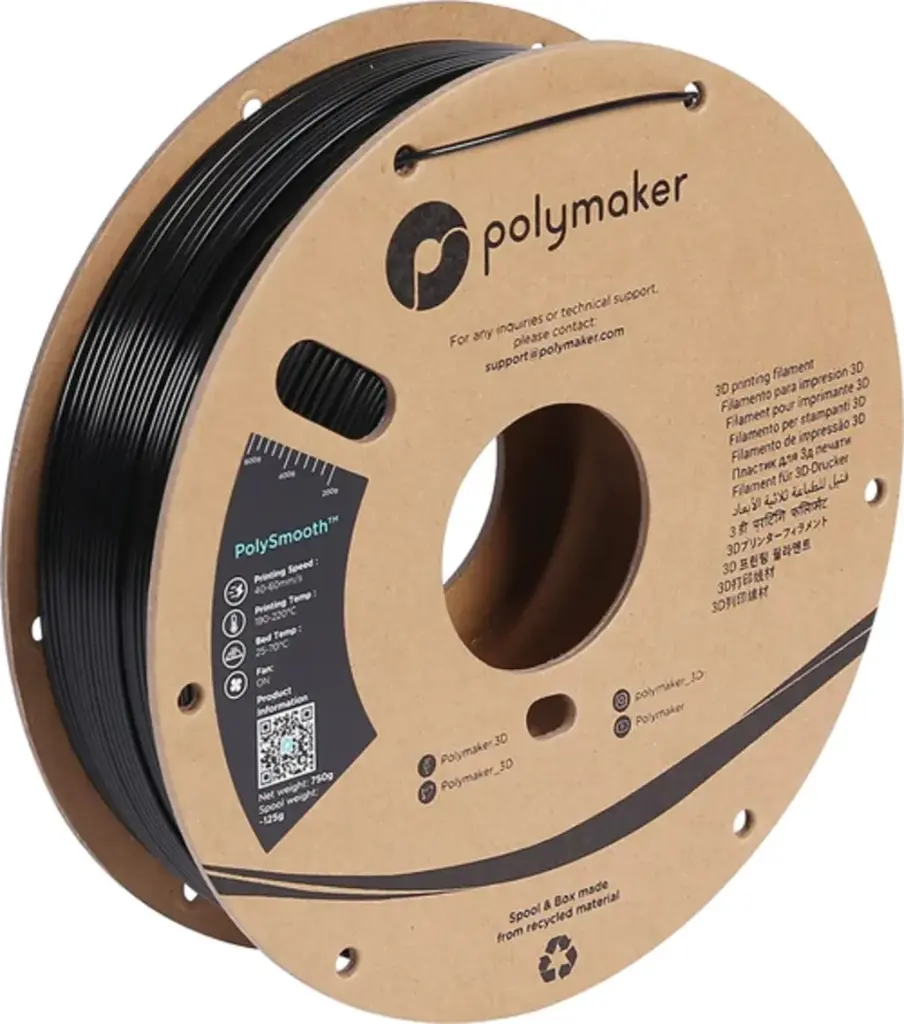 Polymaker PolySmooth™ PVB Filament featuring Layer-Free™ Technology