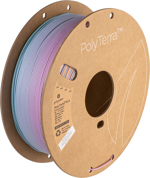 PolyTerra™ PLA filament featuring Jamfree™ Technology Gradient Colours
